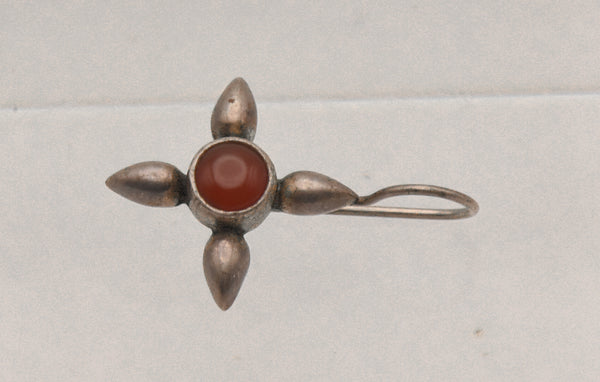 UNMATCHED Vintage Sterling Silver Carnelian Earring