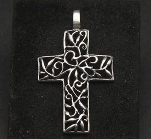 Vintage Sterling Silver Cross Pendant