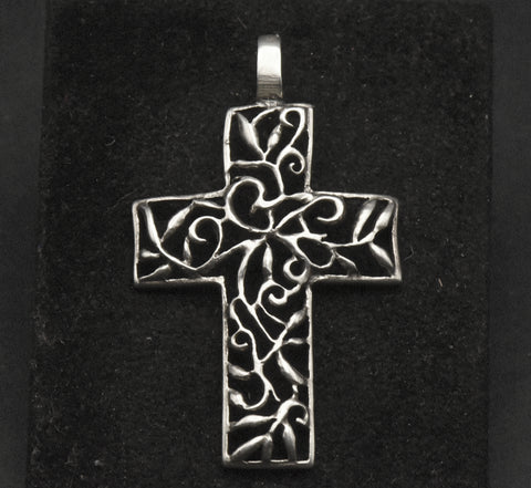 Vintage Sterling Silver Cross Pendant