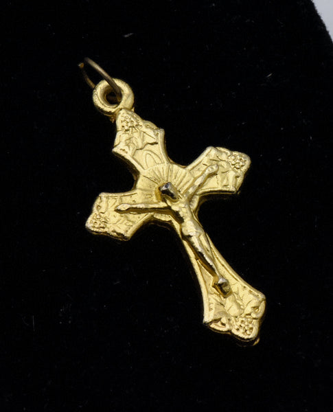 Vintage Gold Plated Crucifix Pendant