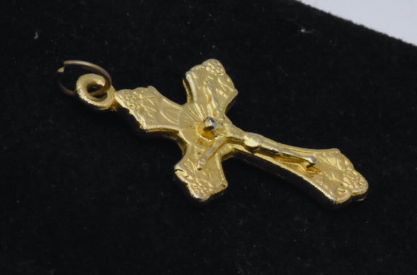 Vintage Gold Plated Crucifix Pendant