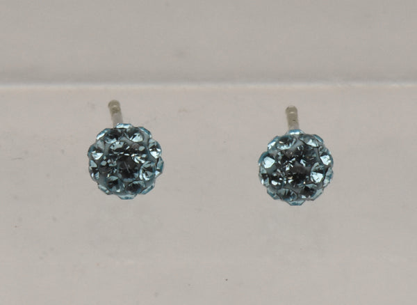 Light Blue Crystal Studded Earrings