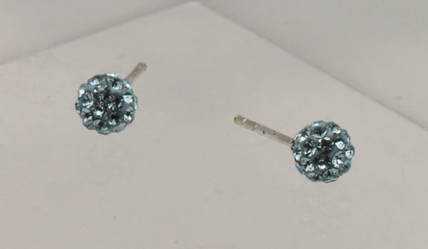 Light Blue Crystal Studded Earrings