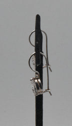 Vintage Sterling Silver Glass Crystal Earrings