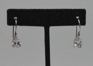 Vintage Sterling Silver Glass Crystal Earrings