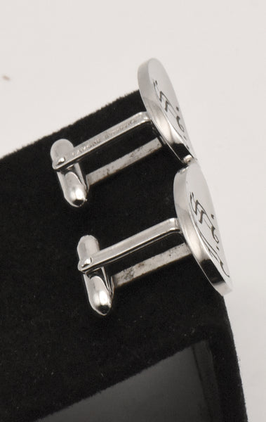 Lamode - Vintage Sterling Silver Monogrammed Cufflinks