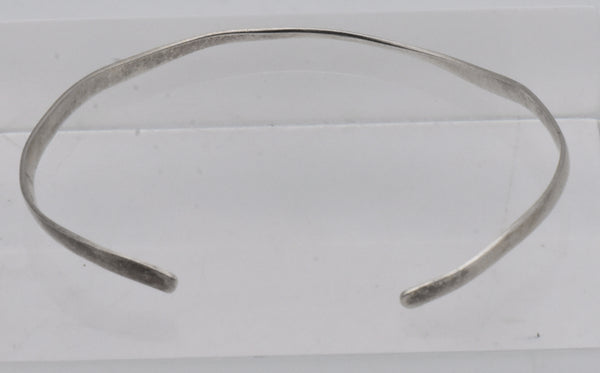 Vintage Sterling Silver Cuff Bent Design Bracelet