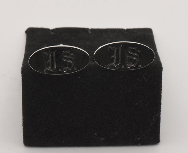 Lamode - Vintage Sterling Silver Monogrammed Cufflinks