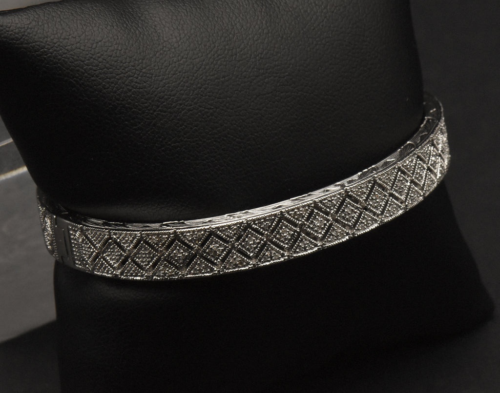 Amazon.com: ZENEME Women Bracelet American Diamond Studded Artistically  Designed Celebrity Inspired American Diamond Bracelet With Matching Ring  Jewellery (Design) (Adjustable)(Rose Gold): Clothing, Shoes & Jewelry