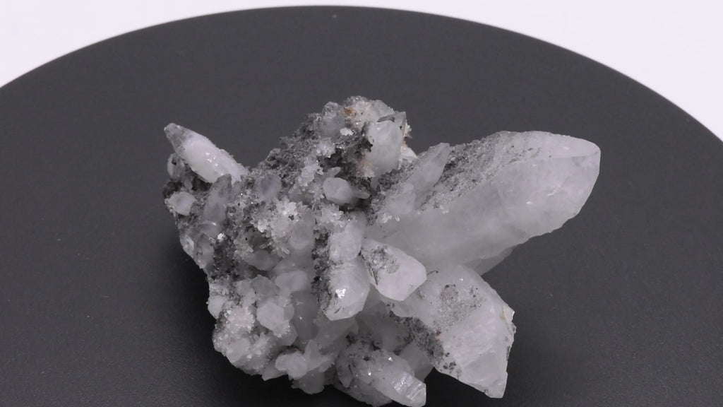 Arsenic on Quartz 'Hedgehog' Crystal Cluster - Romania