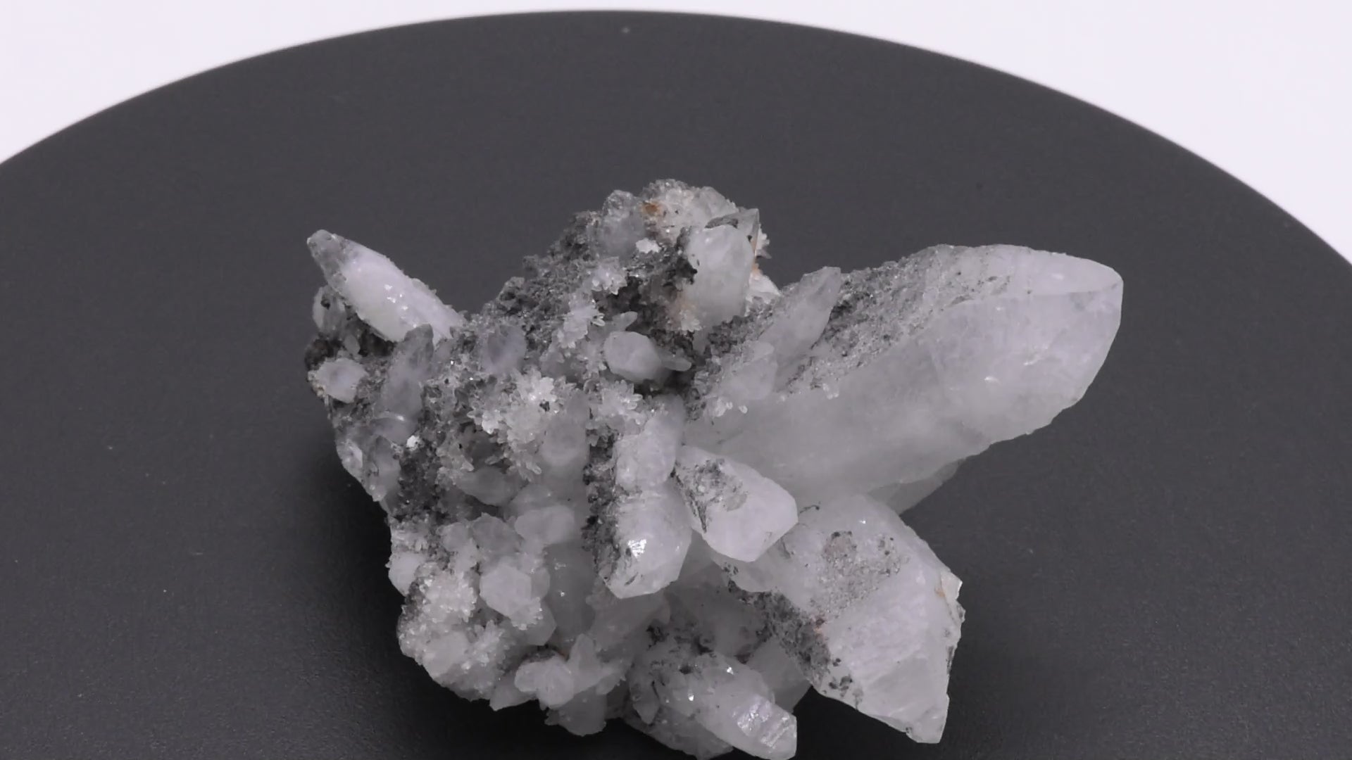 Arsenic on Quartz 'Hedgehog' Crystal Cluster - Romania