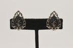 Vintage Sterling Silver Siamese Dancer Screw Back Earrings
