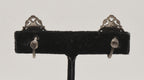 Vintage Sterling Silver Siamese Dancer Screw Back Earrings