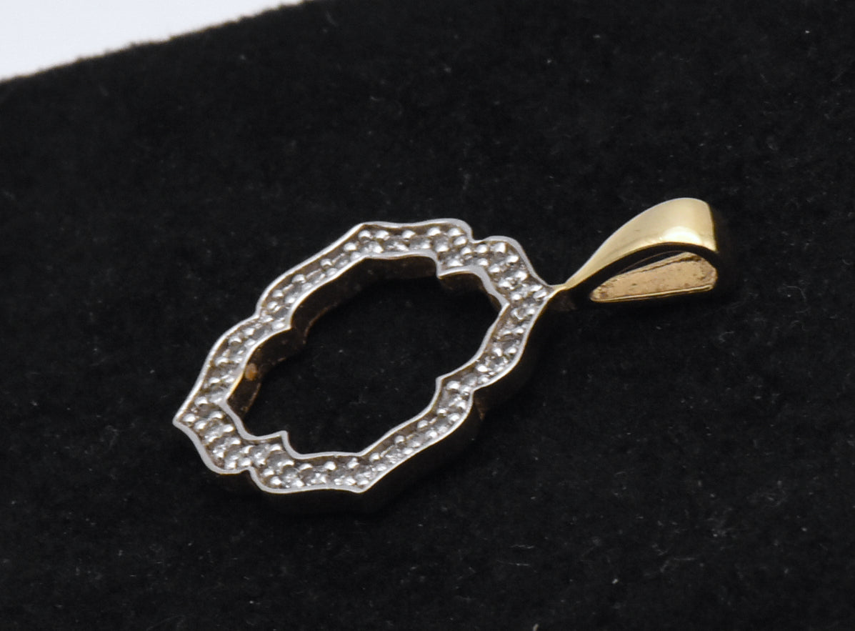 Gold Over Sterling Silver Diamond Pendant