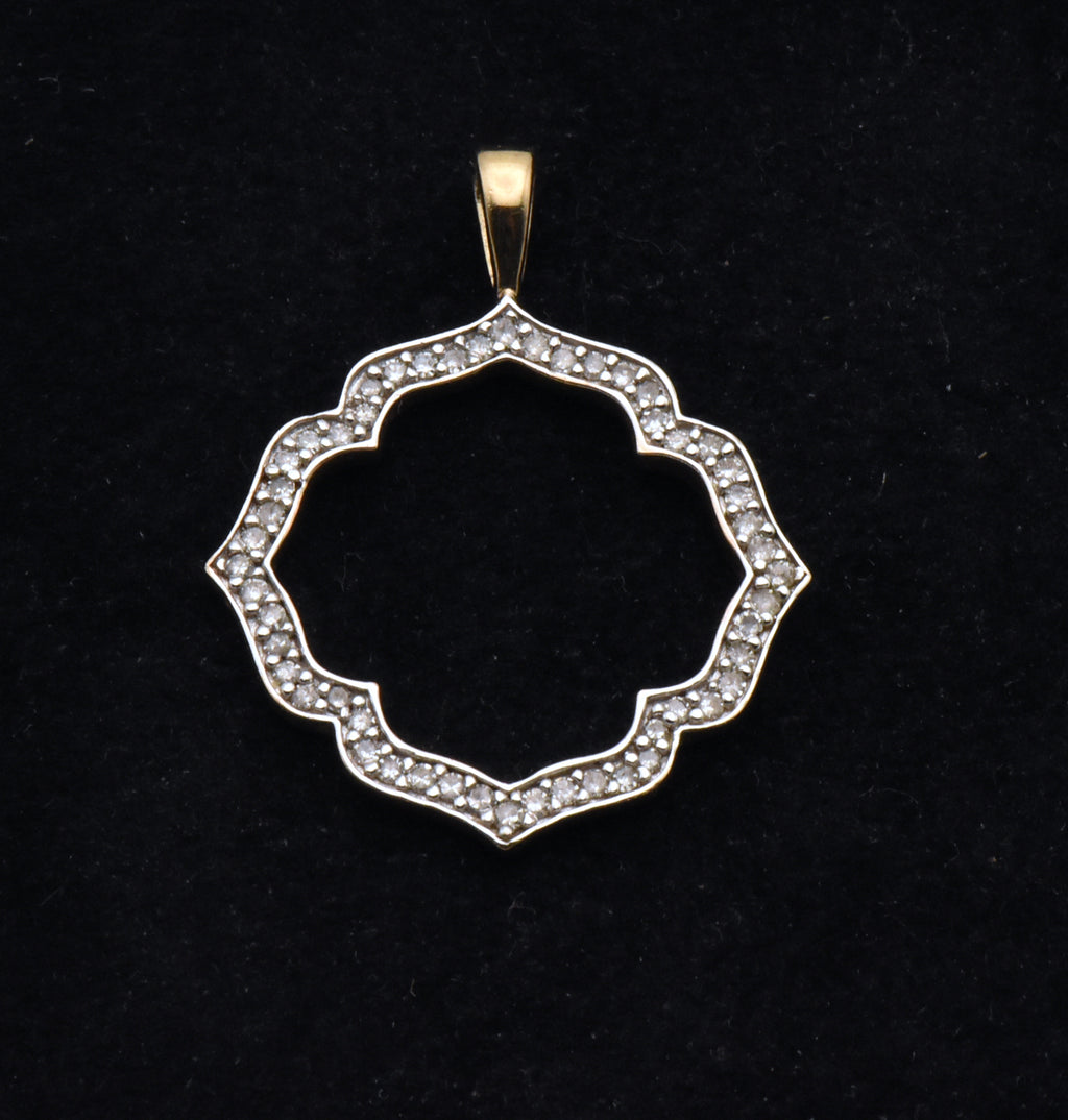 Gold Over Sterling Silver Diamond Pendant