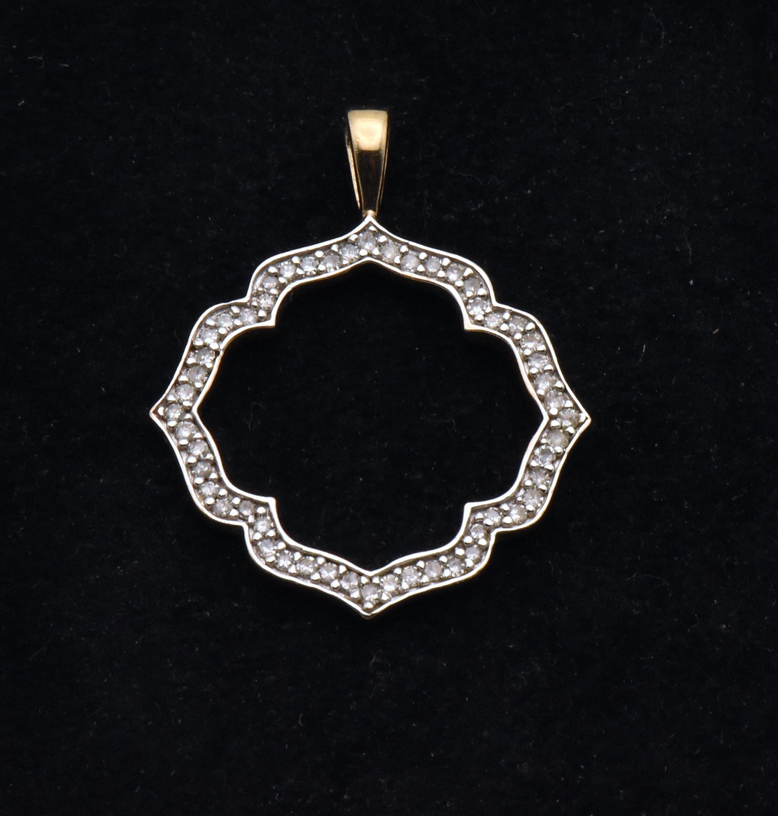 Gold Over Sterling Silver Diamond Pendant