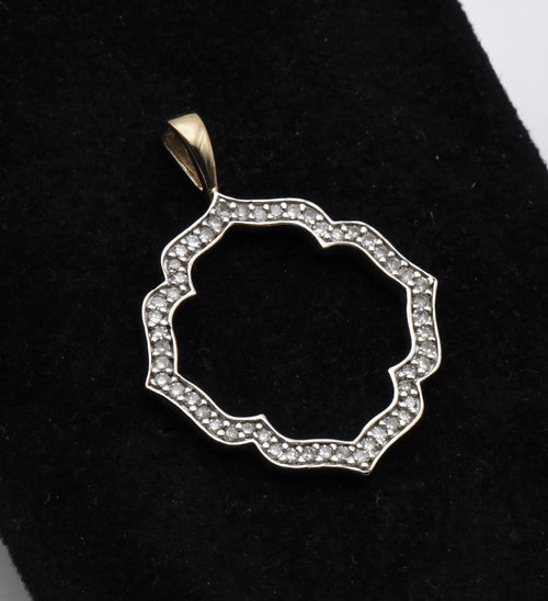 Gold Over Sterling Silver Diamond Pendant