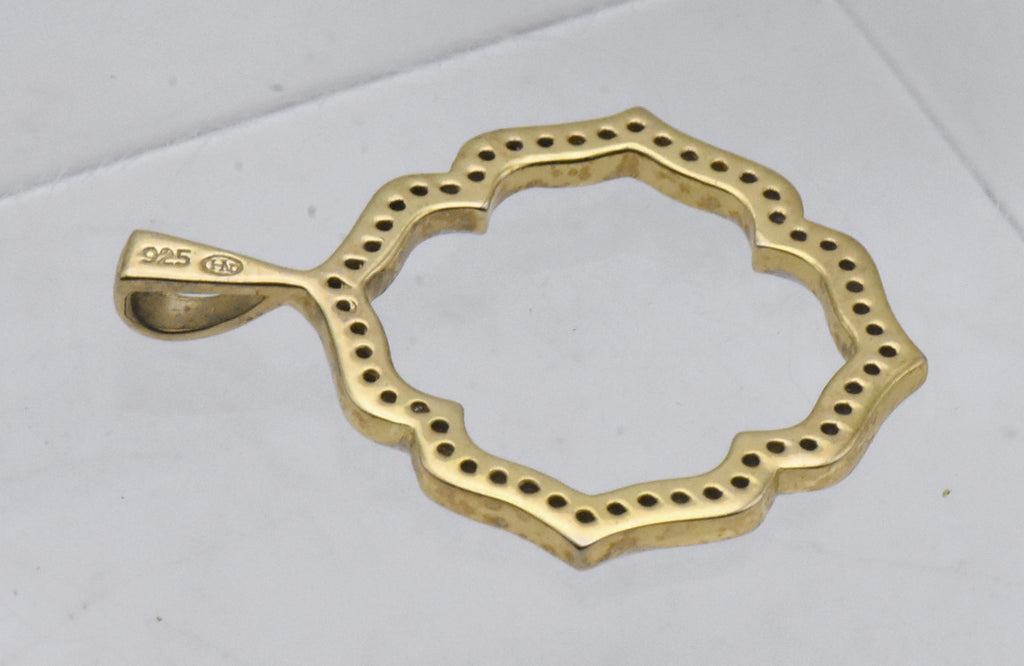 Gold Over Sterling Silver Diamond Pendant