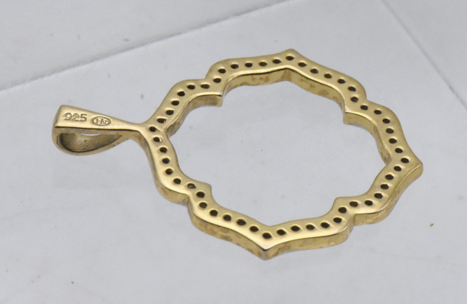 Gold Over Sterling Silver Diamond Pendant