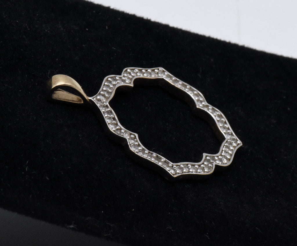 Gold Over Sterling Silver Diamond Pendant