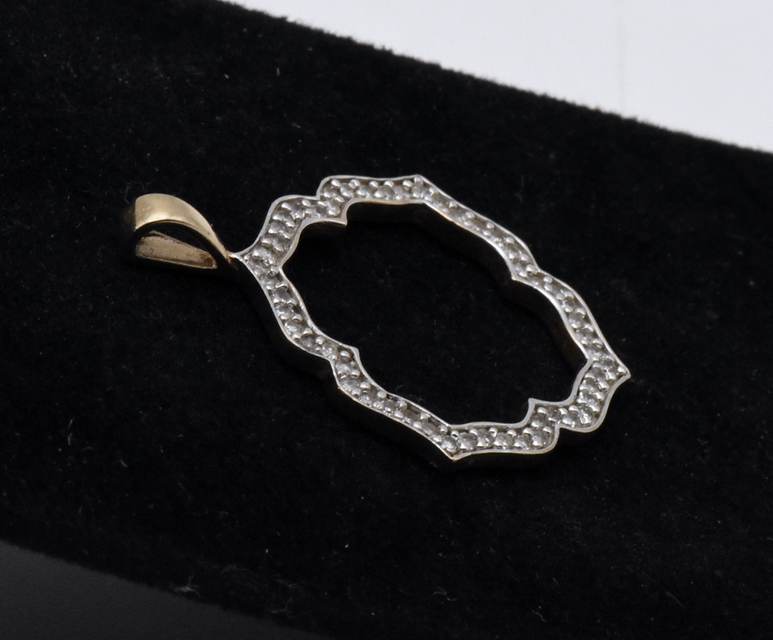 Gold Over Sterling Silver Diamond Pendant