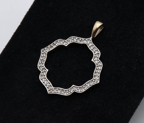 Gold Over Sterling Silver Diamond Pendant