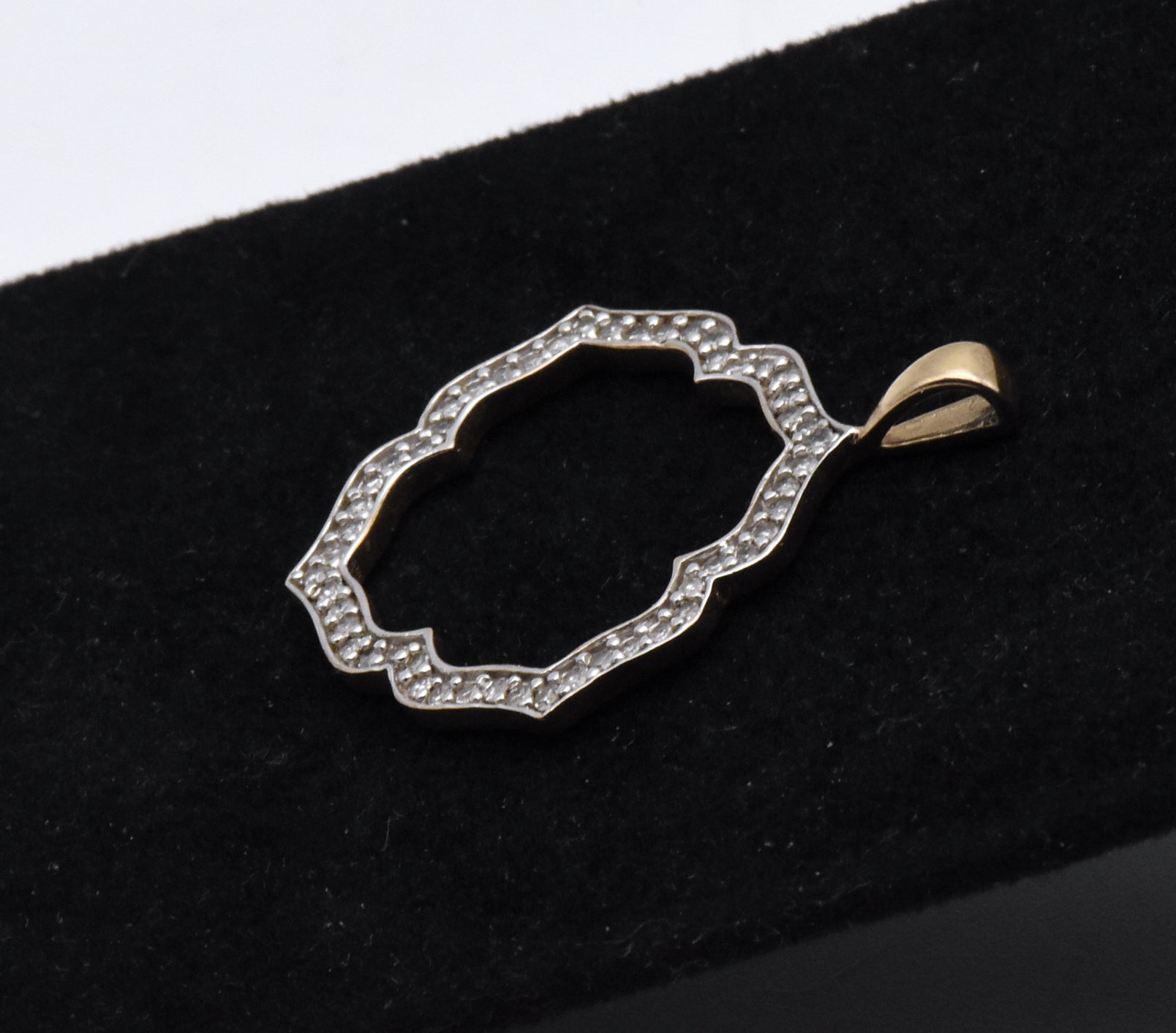 Gold Over Sterling Silver Diamond Pendant