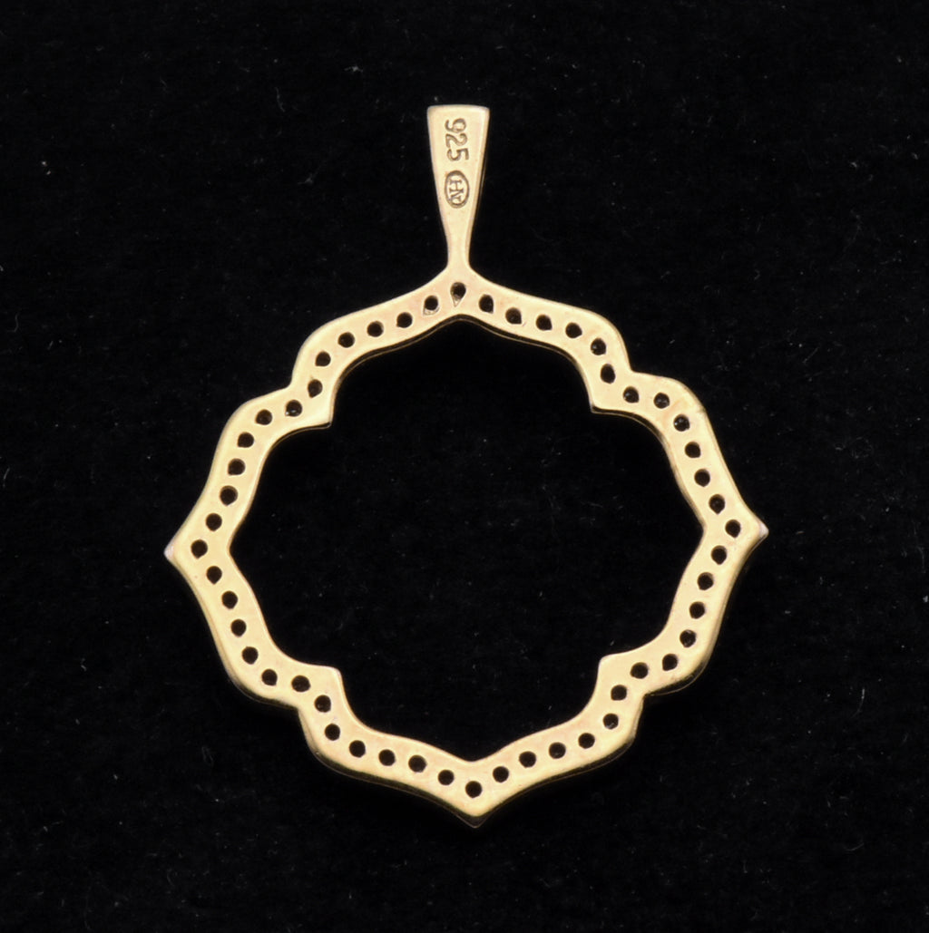 Gold Over Sterling Silver Diamond Pendant