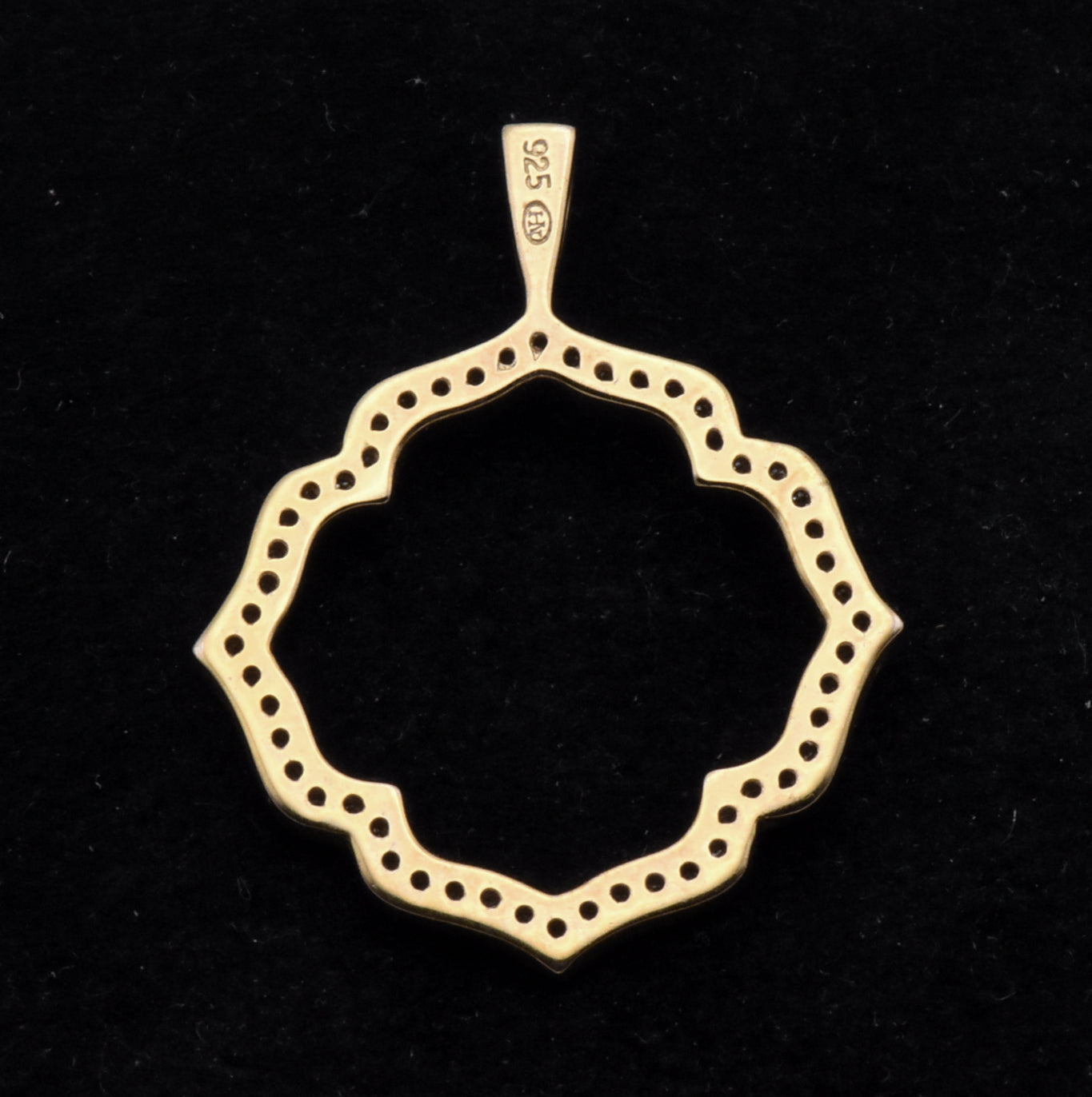 Gold Over Sterling Silver Diamond Pendant