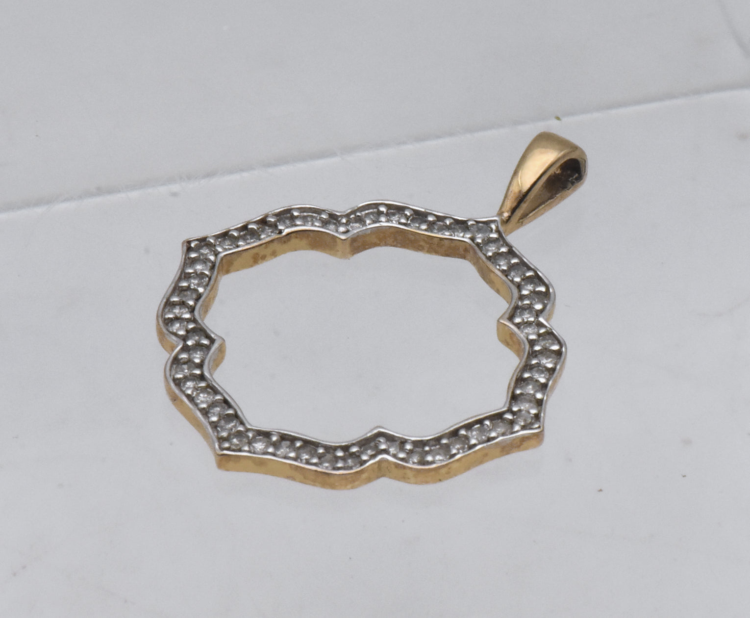 Gold Over Sterling Silver Diamond Pendant