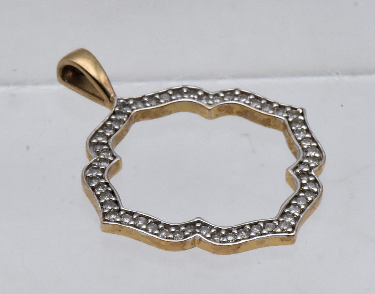 Gold Over Sterling Silver Diamond Pendant