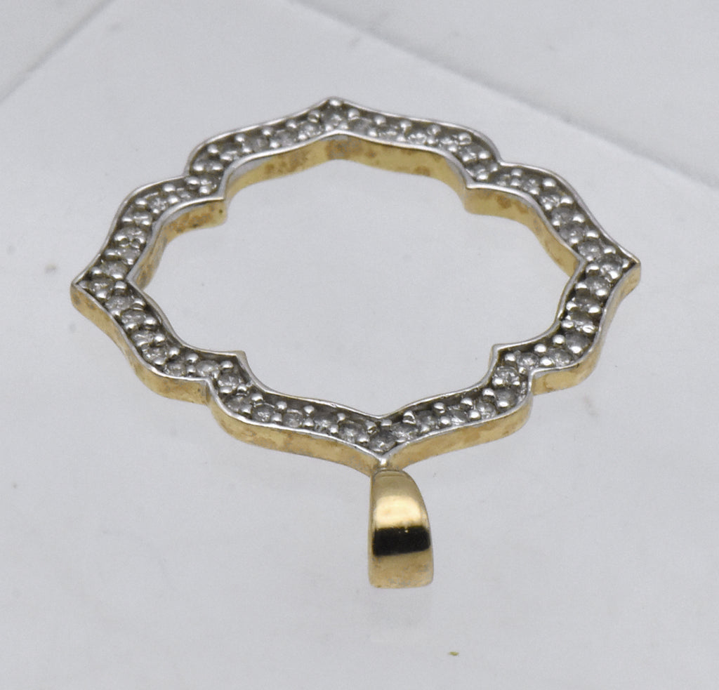Gold Over Sterling Silver Diamond Pendant