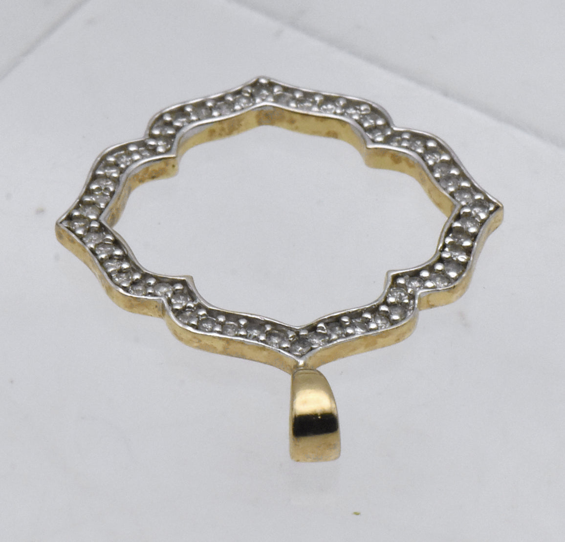 Gold Over Sterling Silver Diamond Pendant