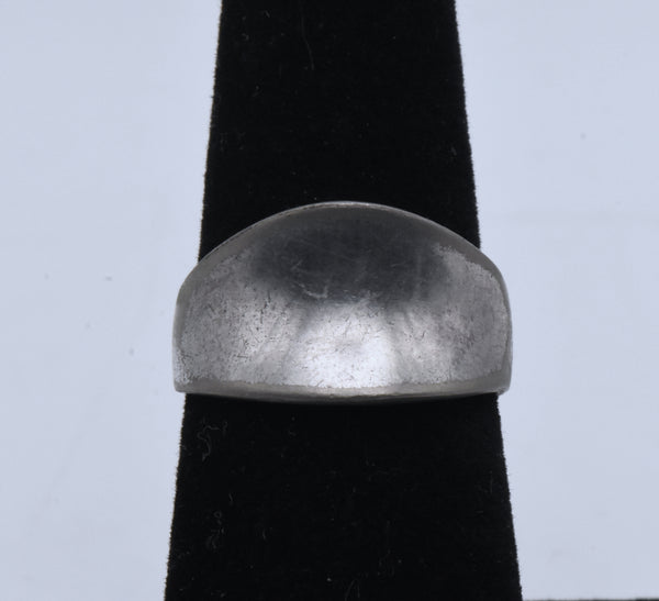 Vintage Sterling Silver Dimpled Ring - Size 6.75