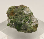 Chromium Diopside Cluster on Quartz Matrix - Finland