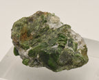 Chromium Diopside Cluster on Quartz Matrix - Finland