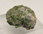 Chromium Diopside Cluster on Quartz Matrix - Finland