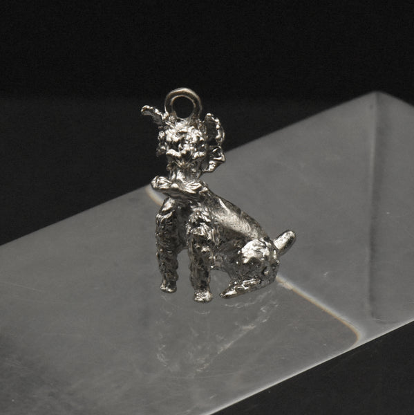 Vintage Sterling Silver Terrier Dog Charm