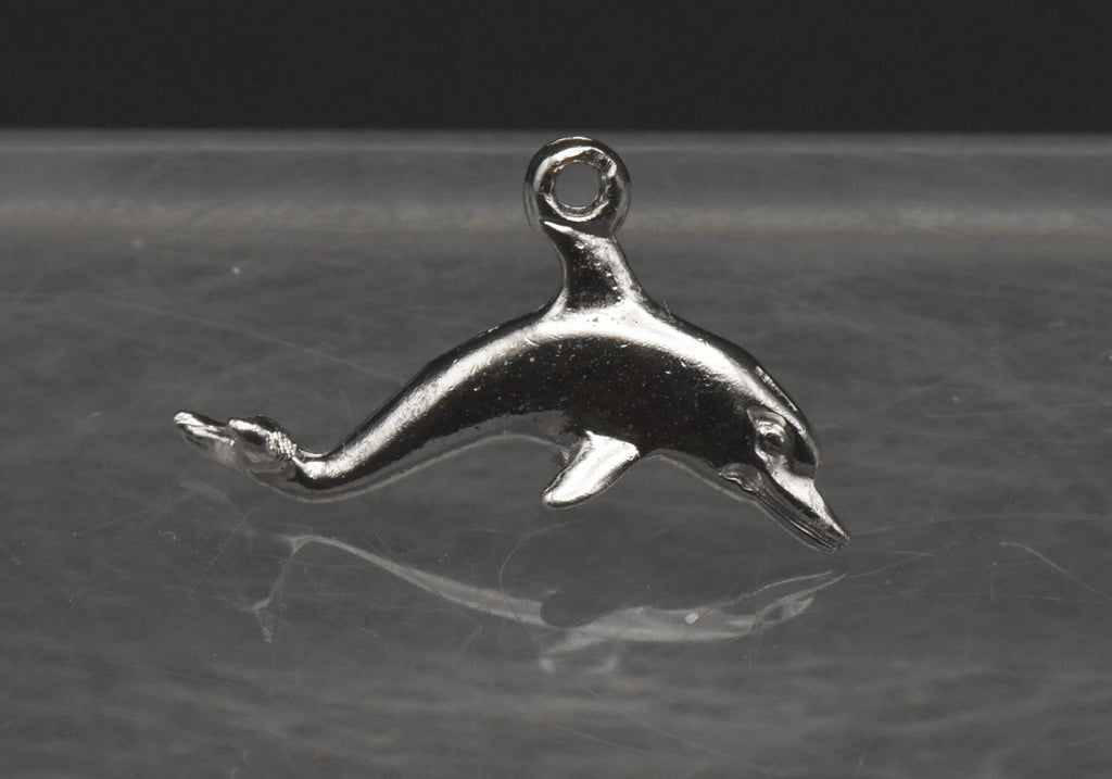 Vintage Silver Tone Dolphin Charm