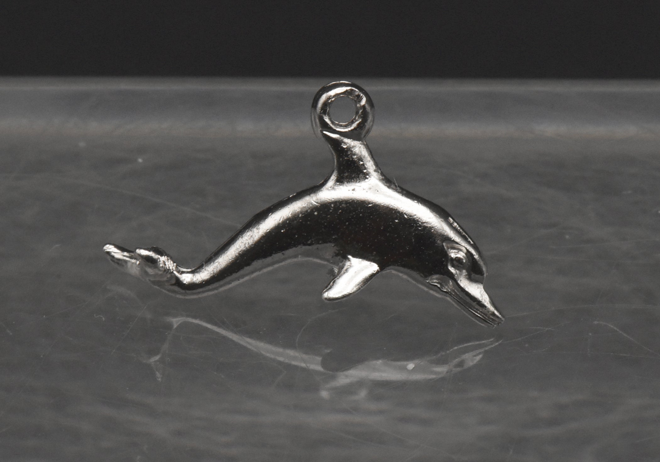 Vintage Silver Tone Dolphin Charm