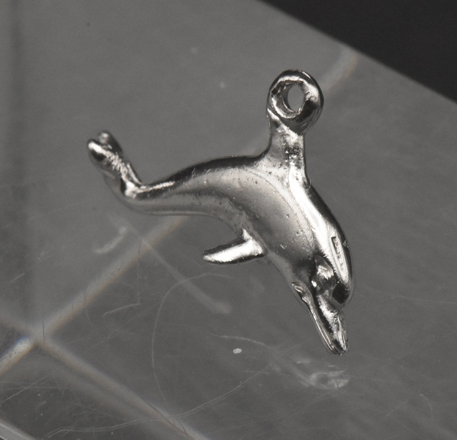 Vintage Silver Tone Dolphin Charm