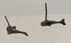 Vintage Sterling Silver Dolphin Stud Earrings