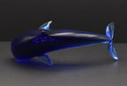 Vintage Handcrafted Cobalt Glass Dolphin Figurine