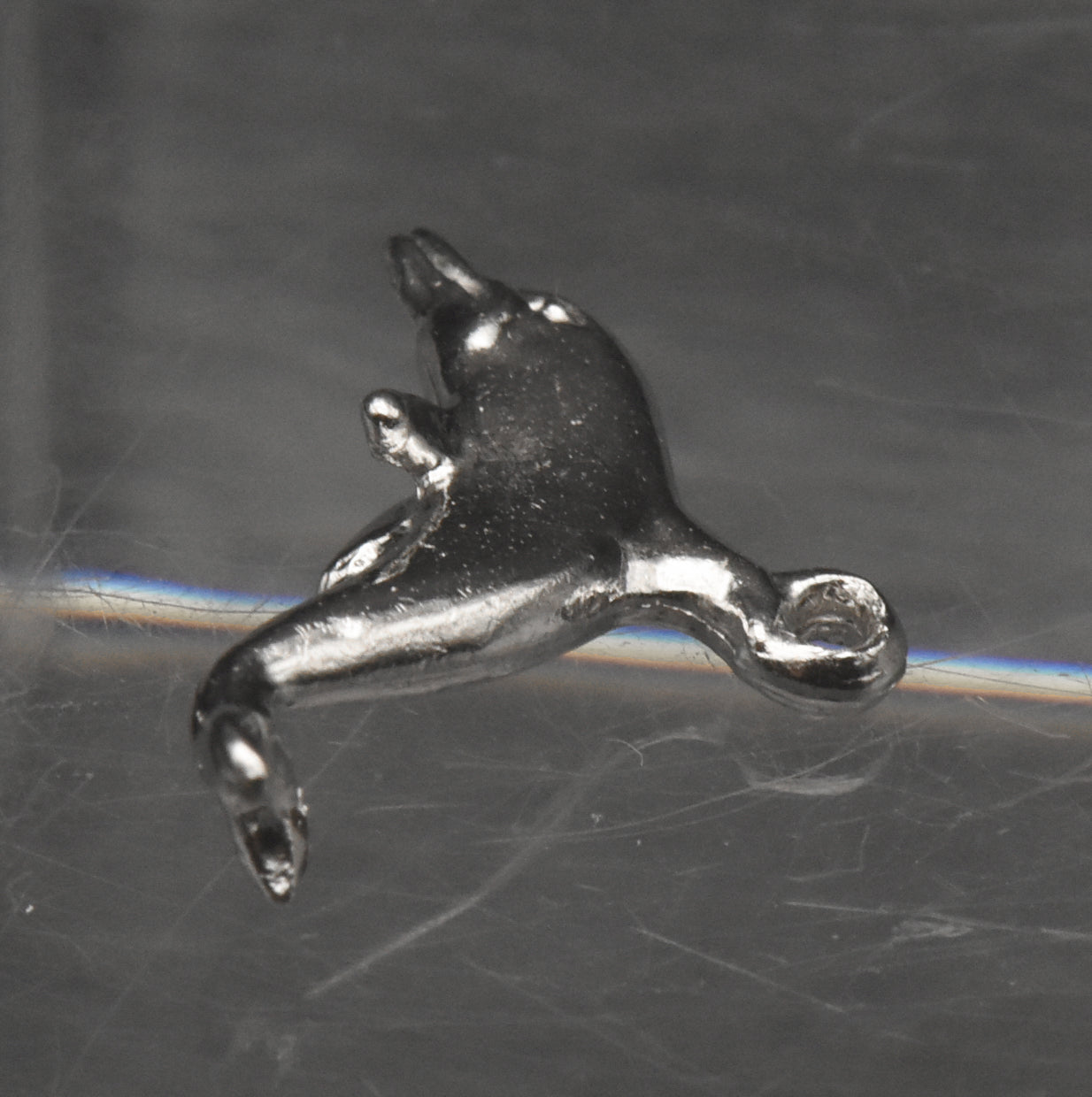 Vintage Silver Tone Dolphin Charm