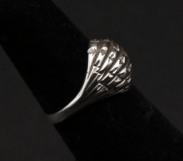 Vintage Sterling Silver Dome Ring - Size 5