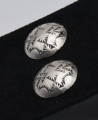 Vintage Sterling Silver Southwestern Style Dome Earrings MISSING CLOSURES