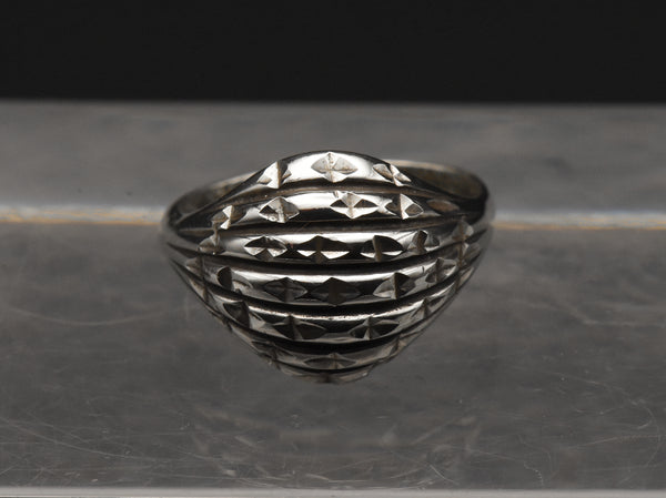 Vintage Sterling Silver Dome Ring - Size 5