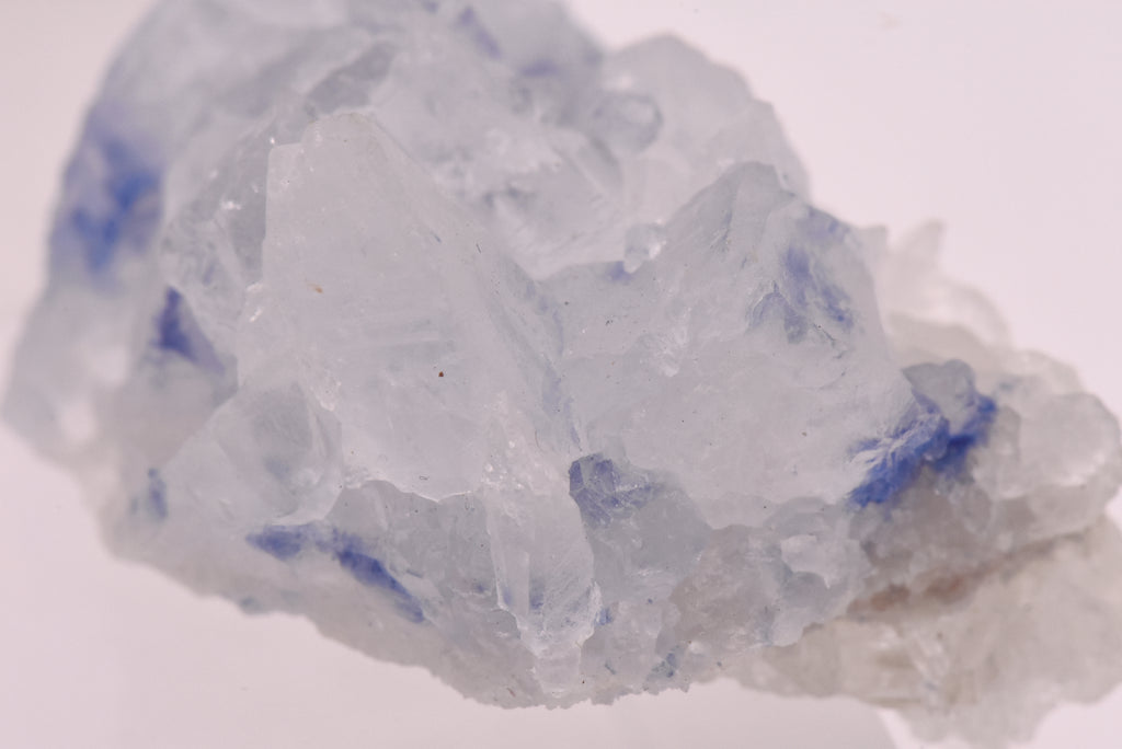 Dumortierite and Quartz Crystal Cluster Mineral Specimen - Brazil
