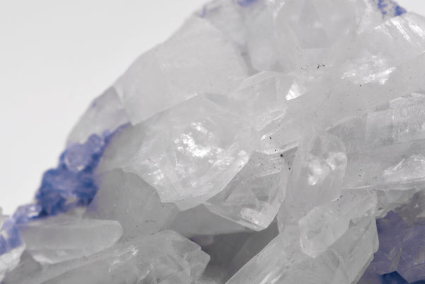 Dumortierite Quartz Crystal Cluster Mineral Specimen - Bahia, Brazil