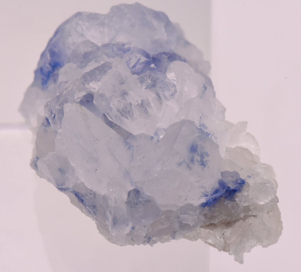 Dumortierite and Quartz Crystal Cluster Mineral Specimen - Brazil